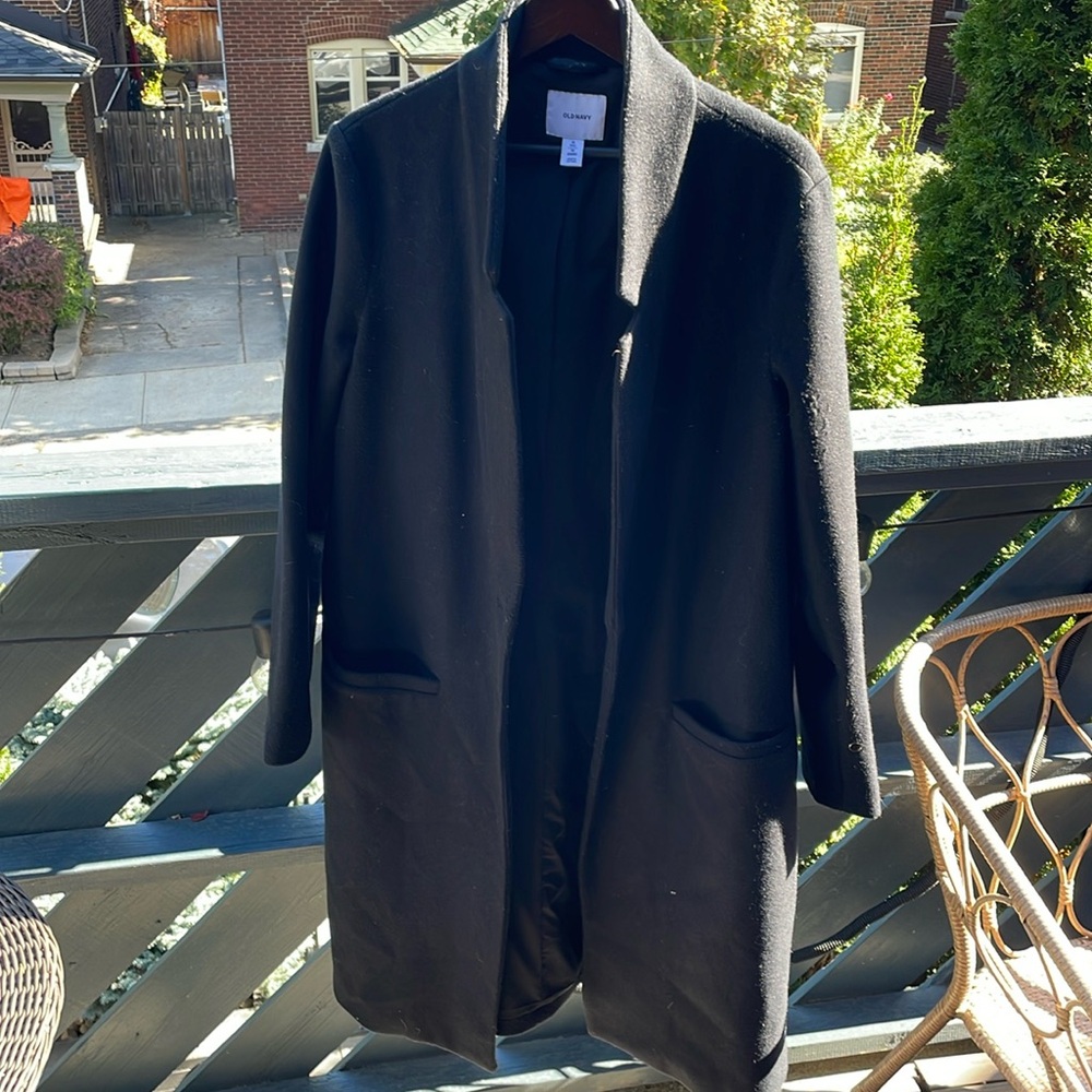 Black trench coat style